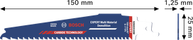 Bosch EXPERT Multi Material Demolition S969XHM keményfém fűrészlap, 150 mm.