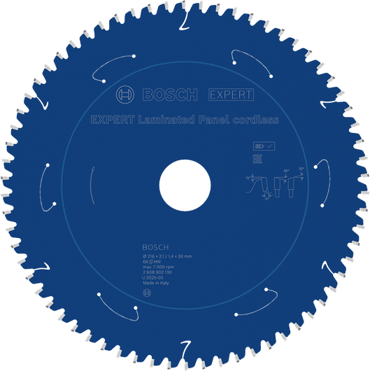 Bosch EXPERT Laminált Panel akkus körfűrészlap, 216 mm.