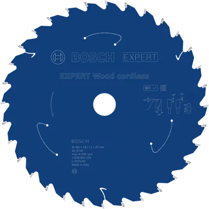 Bosch EXPERT Wood akkus körfűrészlap, 185 mm.