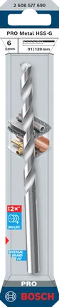Bosch PRO Metal HSS-G 6 mm-es csigafúró fémhez.