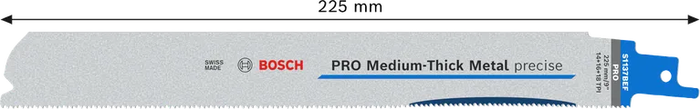 Bosch PRO közepesen vastag fém precíziós S1137BEF penge, 225 mm.