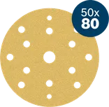 Bosch EXPERT C470 150 mm-es G80-as csiszolópapírkorong többlyukú kivitelben.