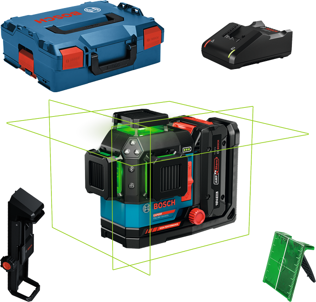 Bosch EXLL18V-120-33CG lézeres szintezőgép kofferben.