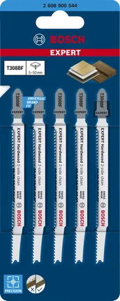 Bosch EXPERT keményfa 2 oldalas tisztítású T308BF szúrófűrészlap-készlet.