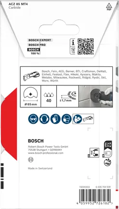 Bosch 85 mm-es ásványi anyagvágó penge.
