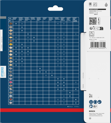 Bosch Expert Wood akkus 184×20 mm-es fűrészlap csomagolás.