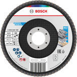 Bosch X451 legyezőlapos csiszolótárcsa 125 mm G60 többféle anyag csiszolásához.