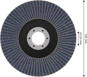 Bosch X451 lamellás csiszolótárcsa 125 mm G60 fémcsiszoláshoz.
