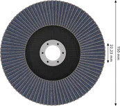 Bosch X451 lamellás csiszolótárcsa 150 mm G40 fémcsiszoláshoz.