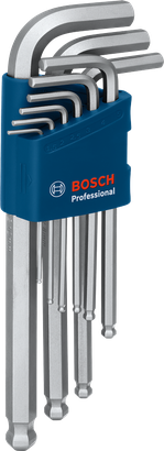 Bosch 9 részes S2 imbuszkulcs készlet kék tokban.