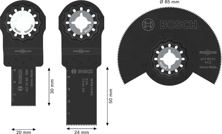 Bosch fa- és lágyfém pengekészlet, 3 részes.