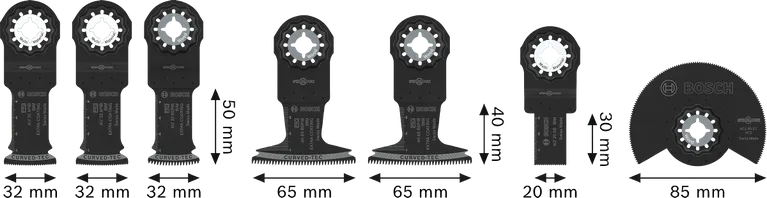 Bosch favágó készlet 7 db-os oszcilláló multiszerszám pengével.