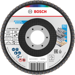 Bosch X451 lamellás csiszolótárcsa 115 mm G40 többféle anyag csiszolásához.