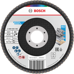 Bosch X451 legyezőlapos csiszolótárcsa 125 mm G60 többféle anyag csiszolásához.