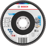 Bosch X451 lamellás csiszolótárcsa 125 mm G60 többféle anyag csiszolásához.