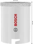 Bosch 53 mm-es tégla- és puhacsempékhez való lyukfűrész 60 mm-es mélységgel.