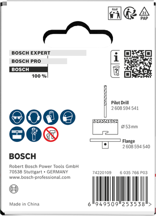 Bosch tégla- és lágycsempékhez való lyukfűrész 53 x 60 mm.