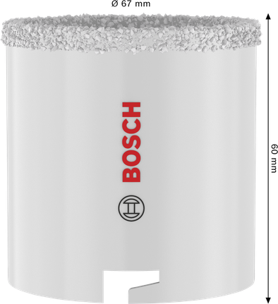Bosch tégla- és puhacsempékhez való lyukfűrész 67 x 60 mm.
