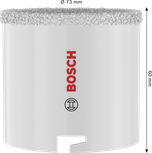 Bosch 73 mm-es tégla- és puhacsempékhez való lyukfűrész 60 mm.