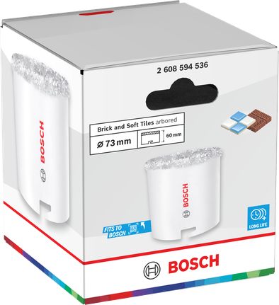 Bosch tégla- és puhacsempékhez való lyukfűrész 73 x 60 mm.
