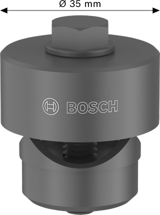 Bosch lemezlyukasztó, 35 mm átmérőjű.