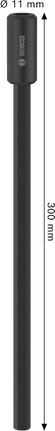 Bosch hosszabbító rúd standard befogótüskéhez, 300 mm hosszú.