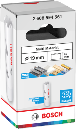 Bosch Multi Material menetes lyukfűrész 19 x 40 mm.