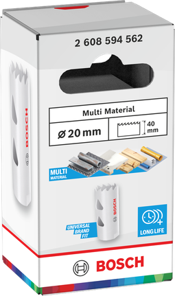 Bosch Multi Material menetes lyukfűrész 20 x 40 mm.
