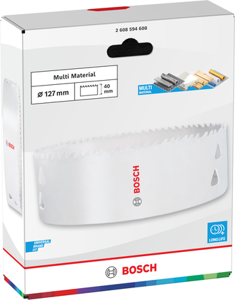 Bosch Multi Material menetes lyukfűrész 127 x 40 mm.