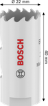 Bosch Multi Material menetes lyukfűrész 22 x 40 mm.