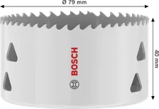 Bosch Multi Material menetes lyukfűrész 79 x 40 mm.