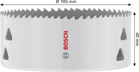 Bosch Multi Material menetes lyukfűrész 105 x 40 mm.