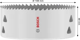 Bosch Multi Material menetes lyukfűrész 108 x 40 mm.