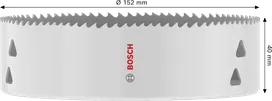 Bosch Multi Material menetes lyukfűrész 152 x 40 mm.