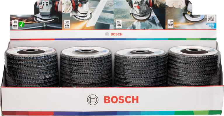 Bosch X451 legyezőlapos csiszolótárcsa G40 125 mm, 60 darabos kiszerelés.