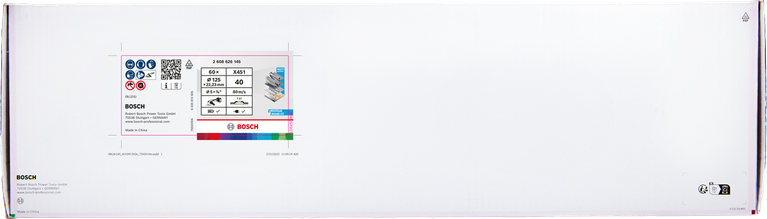 Bosch X451 legyezőlapos csiszolótárcsa 125 mm G40 doboz, 60 darabos.