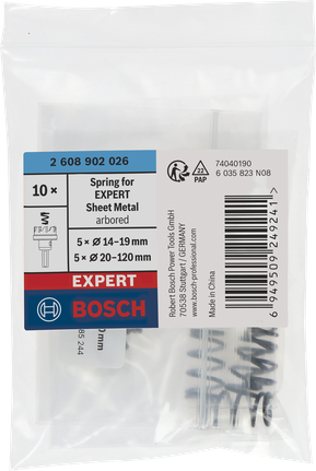 Bosch EXPERT lemezkivágó rugók, 10 darabos csomag.