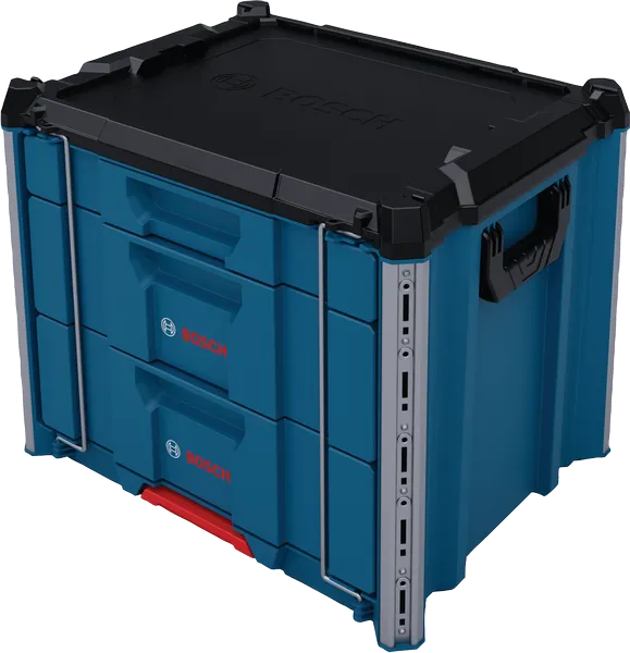 Bosch L-BOXX Contractor 3 fiókos hordtáska rendszer.