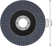 Bosch X451 lamellás csiszolótárcsa 115 mm G60 sarokcsiszolókhoz.