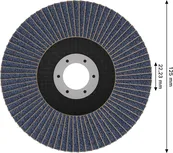 Bosch X451 lamellás csiszolótárcsa 125 mm G60 csiszoláshoz.