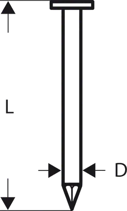 Bosch kerek fejű szeg hornyok nélkül.