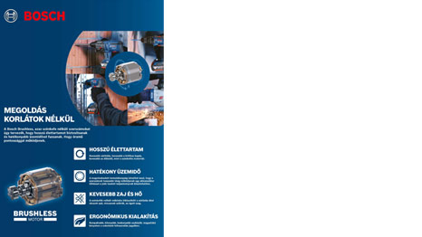 Bosch Professional szerszám, kék motor, hatékony működés, ergonomikus kialakítás.