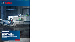 Bosch Professional szerszámok egy építkezésen, fém és beton környezetben.