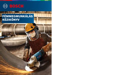 Egy Bosch Professional vágógép látható, fémfelületet vágva, szikrák repkednek.