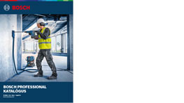 Egy férfi Bosch Professional szerszámmal falat fúr egy építkezésen.