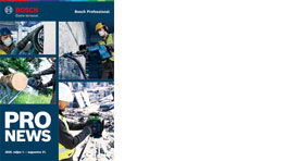 A Bosch Professional termékekről szóló PRO NEWS című brosúra borítója, képekkel és logóval.