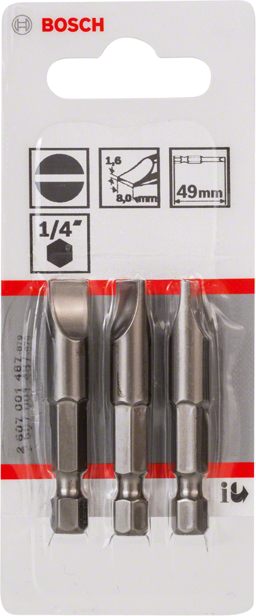 סט מקדחי שקיעה של Bosch 49 מ"מ, 3 חלקים.