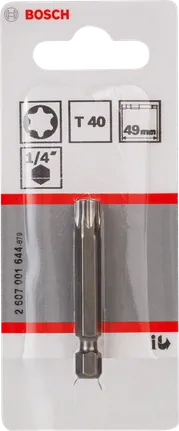 ביט מברג קשיח במיוחד של Bosch T40 49 מ"מ.