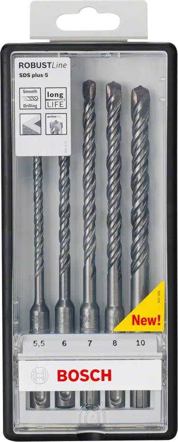 סט מקדחי פטישים Bosch Robust Line SDS plus-5 בן 5 חלקים.