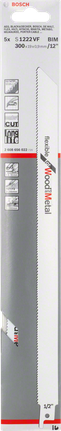 להב מסור גומלין Bosch S 1222 VF לעץ ומתכת.